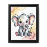 Baby Elephant Nursery Canvas Framed Wall Art