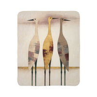 Abstract Three Herons Fleece Blanket