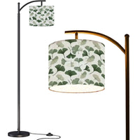 Flower Pattern Arc Floor Lamp (Made in USA)