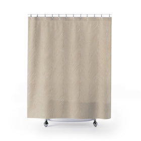 Neutral Beige Retro Shower Curtain