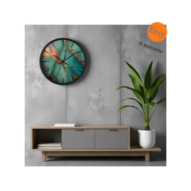 Rustic Copper Wall Clock 10"