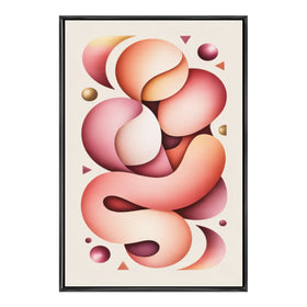 Abstract Illustration Art with Floating Frame Canvas (Made in USA)