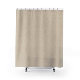 Neutral Beige Retro Shower Curtain