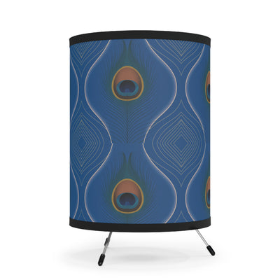Tripod Lamp - Peacock Feather Bohemian Design