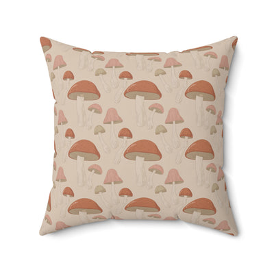 Mushroom Pattern Square Pillow Cover