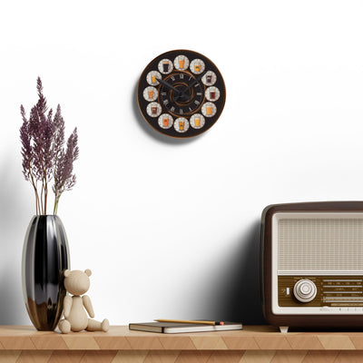 Beer O'clock Pub Wall Clock Office Decor Man Cave