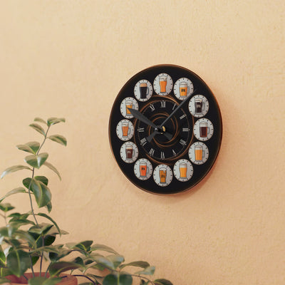 Beer O'clock Pub Wall Clock Office Decor Man Cave