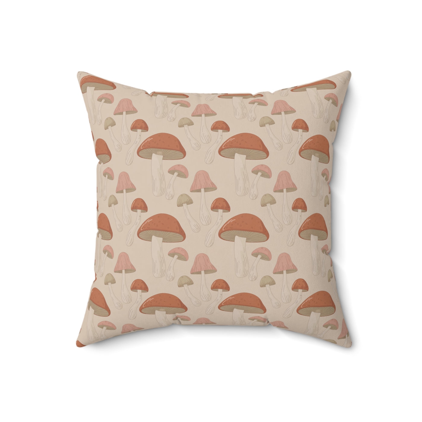 Mushroom Pattern Square Pillow Cover