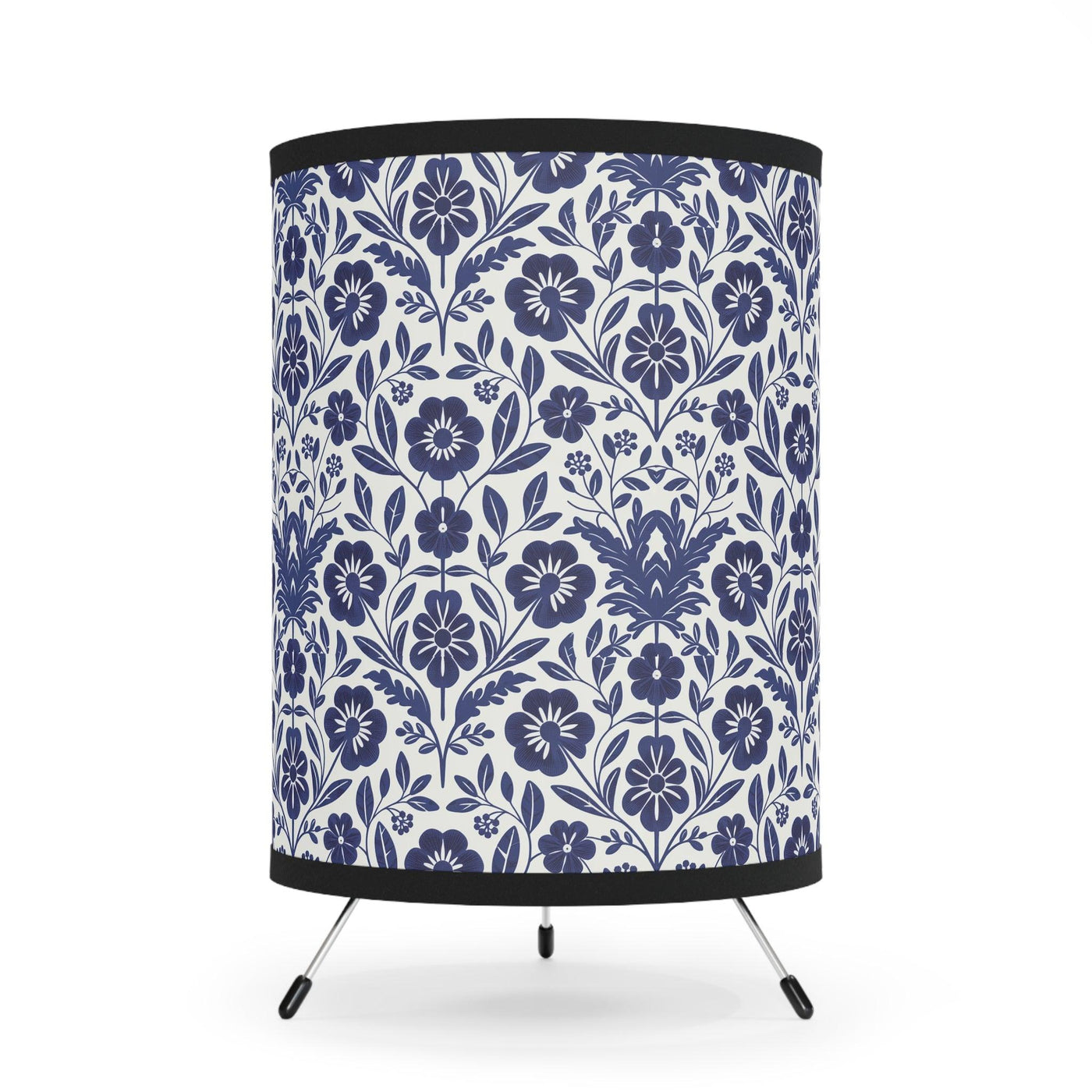French Country Blue Tripod Lamps