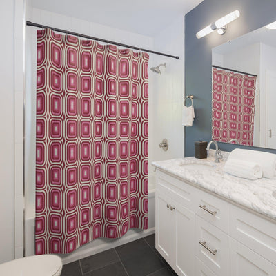 Magenta Modern Bathroom Decor Shower Curtains - CEZBE