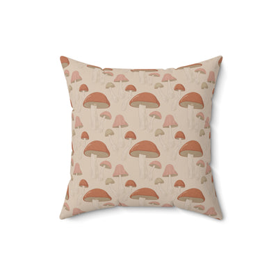 Mushroom Pattern Square Pillow Cover