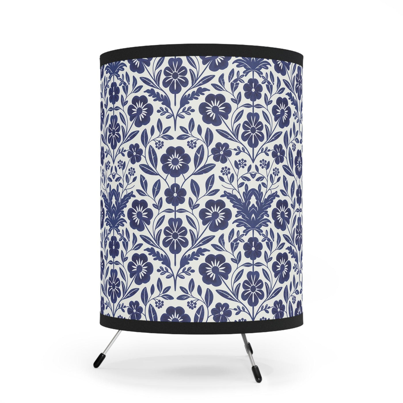 French Country Blue Tripod Lamps