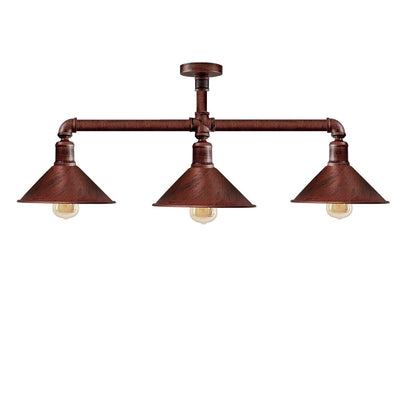 Ceiling Light Retro Vintage Industrial Flush Mount Rustic Red Pipe Light Ceiling Light E27~3591-1