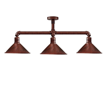 Ceiling Light Retro Vintage Industrial Flush Mount Rustic Red Pipe Light Ceiling Light E27~3591-0