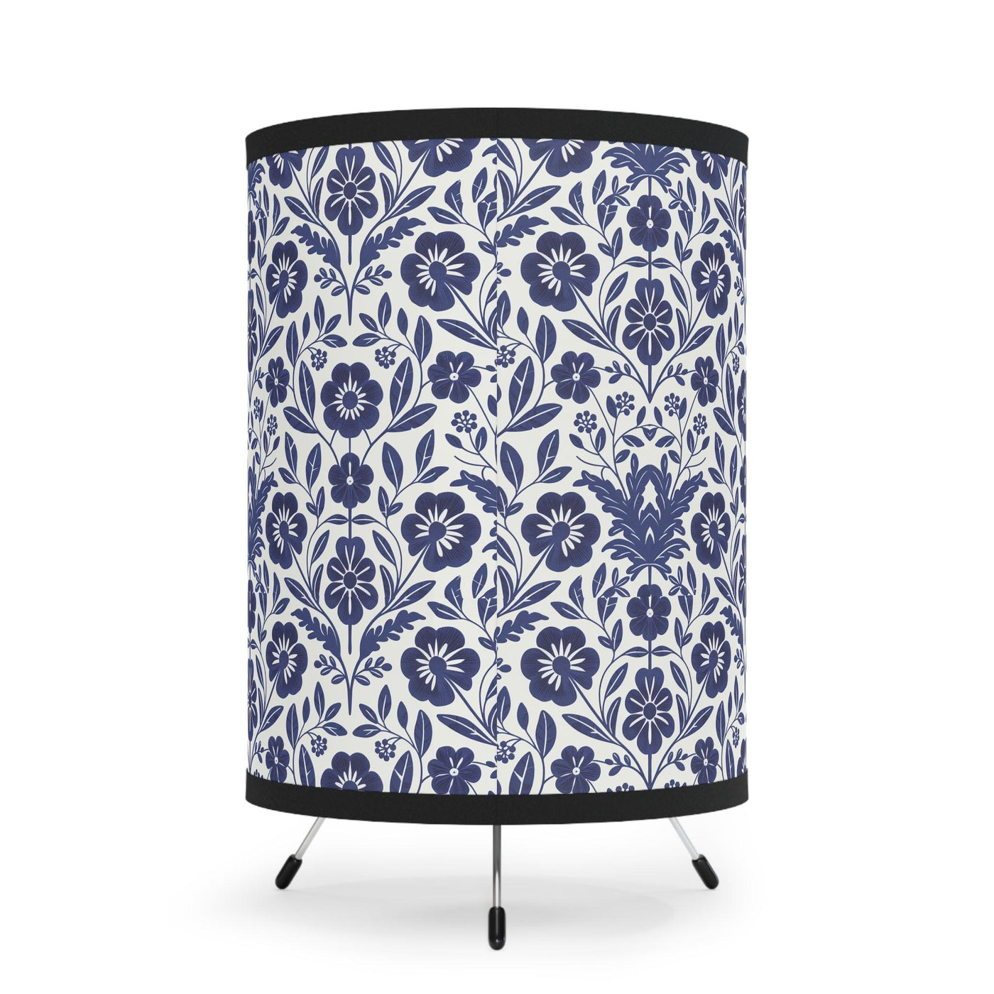 French Country Blue Tripod Lamps