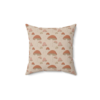 Mushroom Pattern Square Pillow Cover