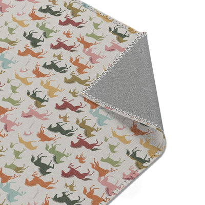 Horse Pattern Area Rugs for Farmhouse & Nursery Decor - CEZBE