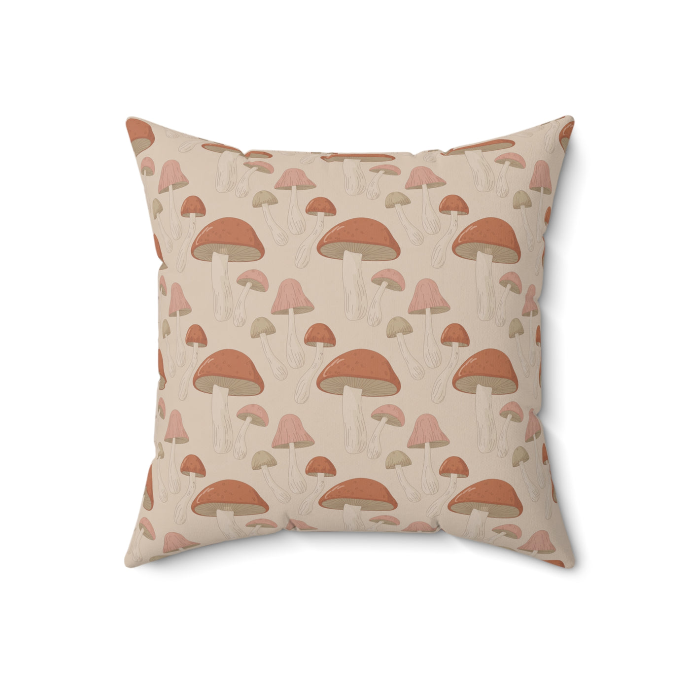 Mushroom Pattern Square Pillow Cover