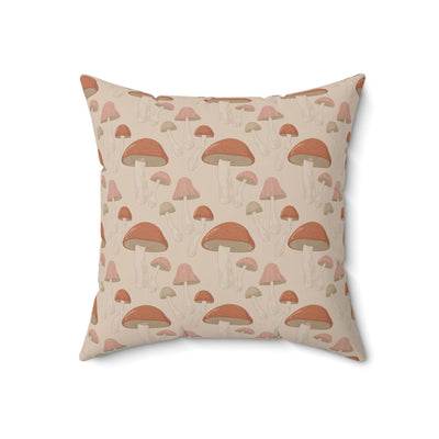 Mushroom Pattern Square Pillow Cover