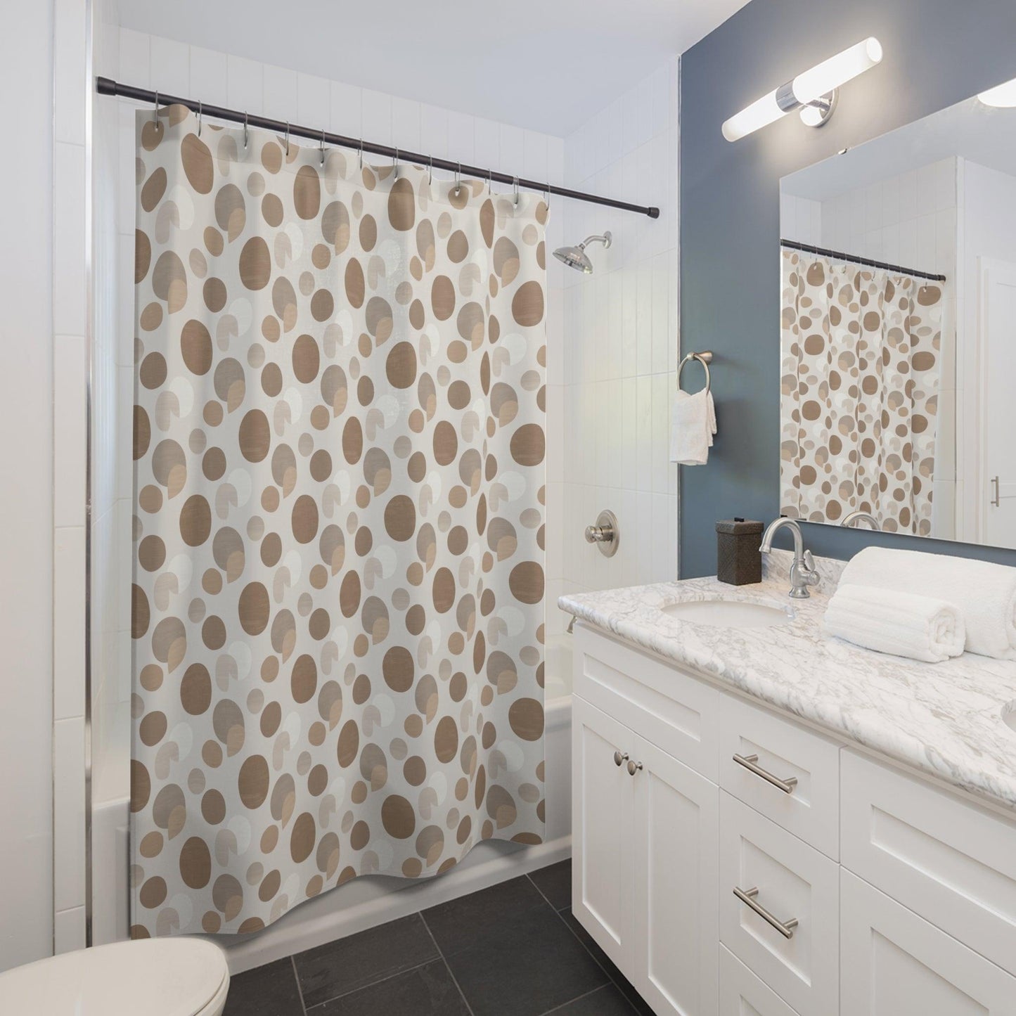 Neutral Beige Shower Curtains - CEZBE