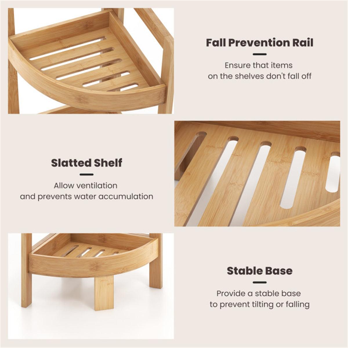 Bamboo Bathroom Storage Rack with 4 layers - CEZBE