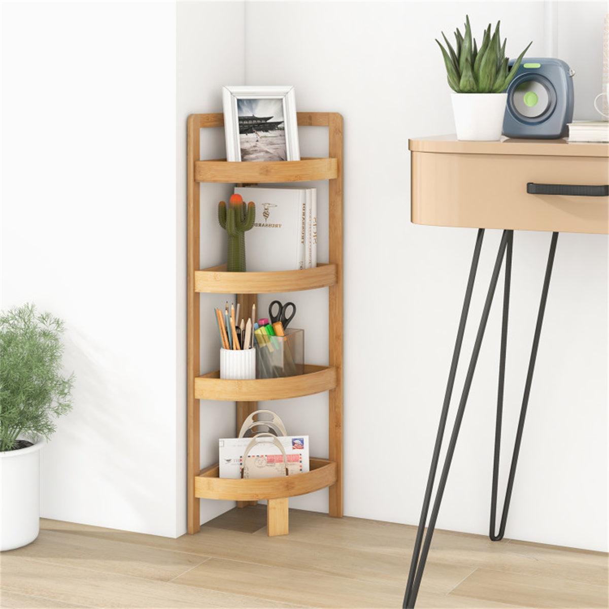Bamboo Bathroom Storage Rack with 4 layers - CEZBE