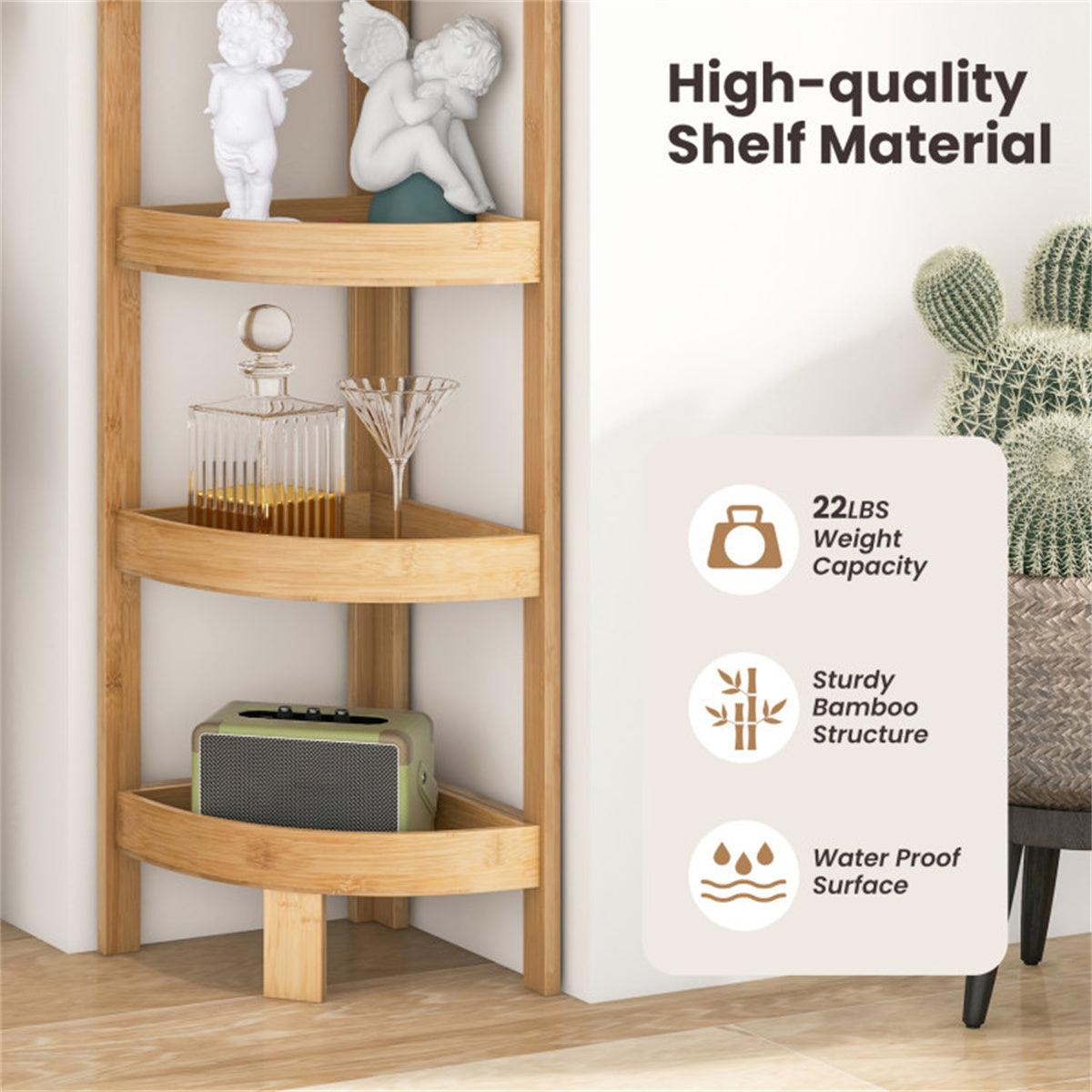 Bamboo Bathroom Storage Rack with 4 layers - CEZBE