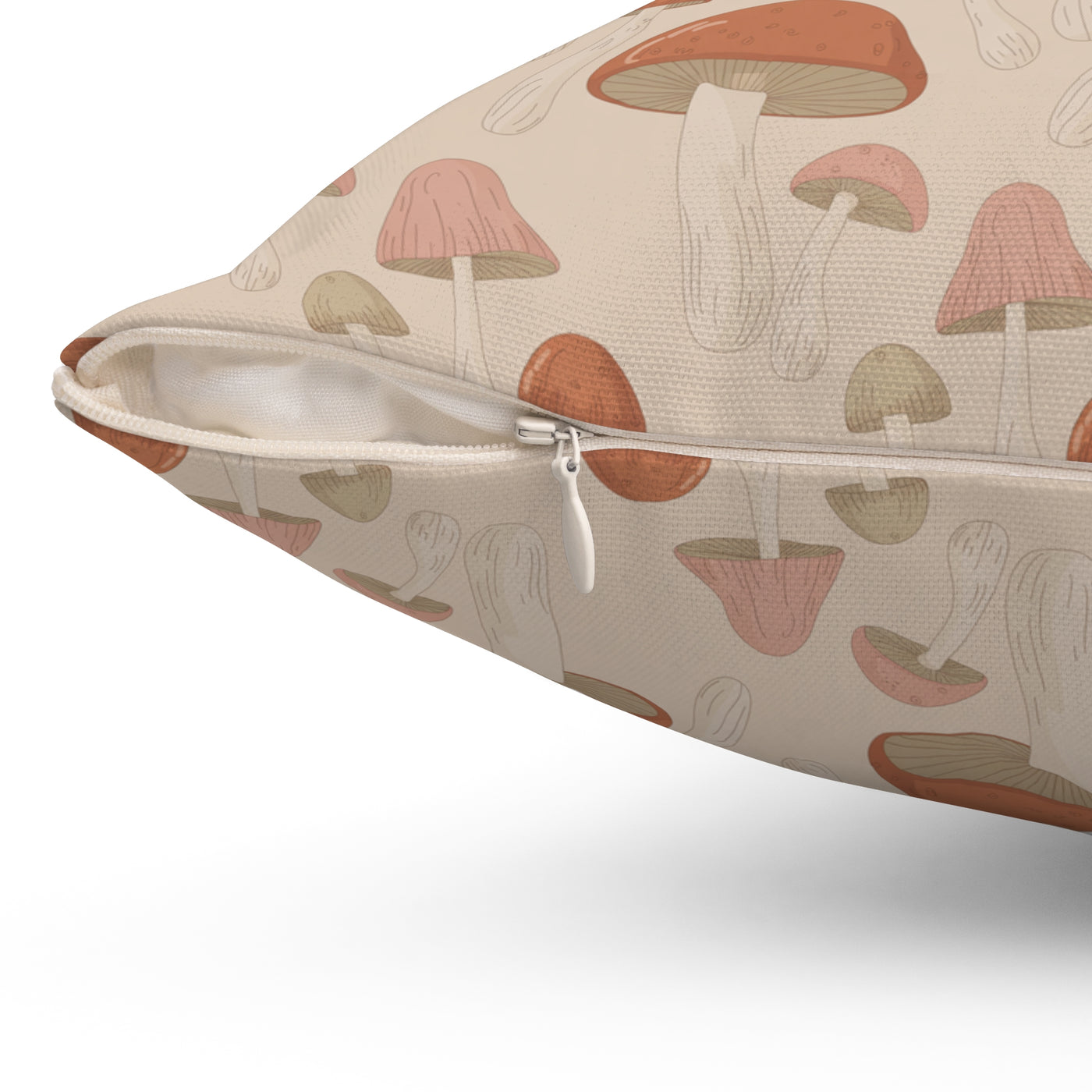 Mushroom Pattern Square Pillow Cover
