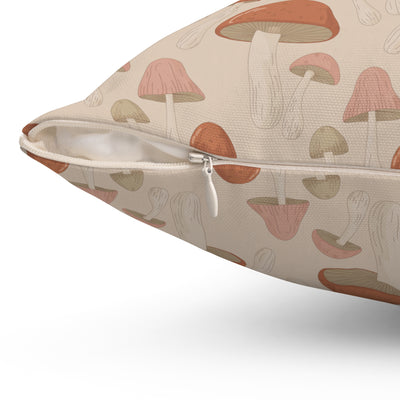 Mushroom Pattern Square Pillow Cover