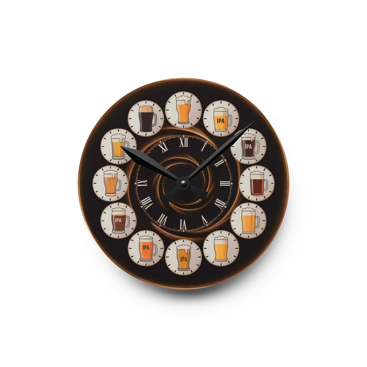 Beer O'clock Pub Wall Clock Office Decor Man Cave