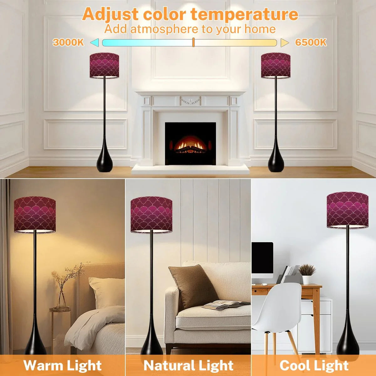 Teardrop Shaped Floor Lamp