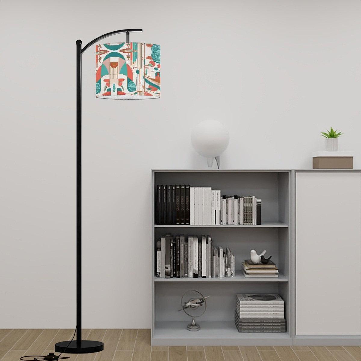 Abstract Pattern Arc Floor Lamp (Made in USA) - CEZBE