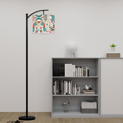 Abstract Pattern Arc Floor Lamp (Made in USA) - CEZBE