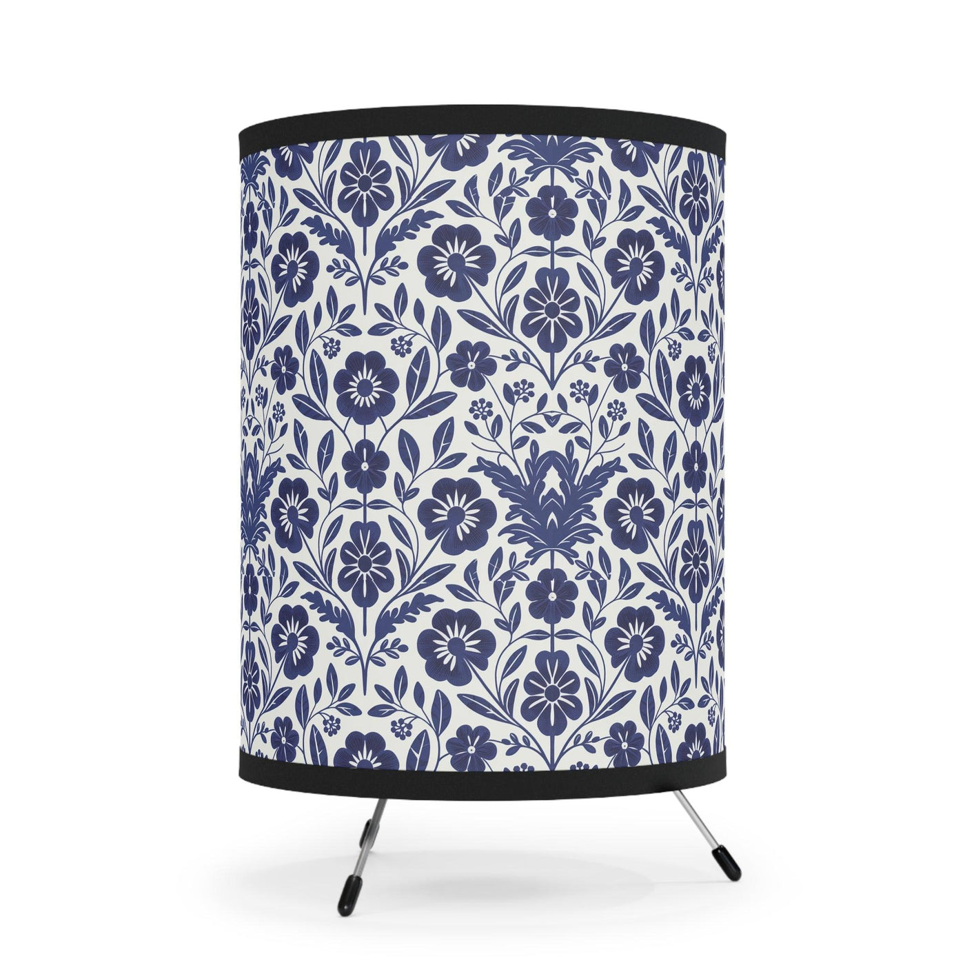 French Country Blue Tripod Lamps