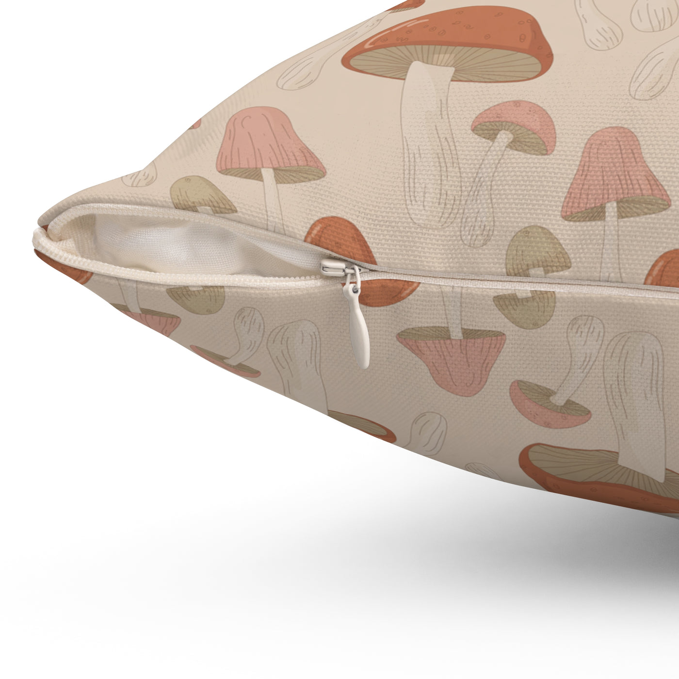 Mushroom Pattern Square Pillow Cover