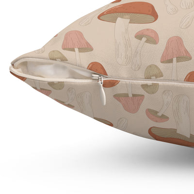 Mushroom Pattern Square Pillow Cover
