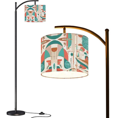 Abstract Pattern Arc Floor Lamp (Made in USA) - CEZBE