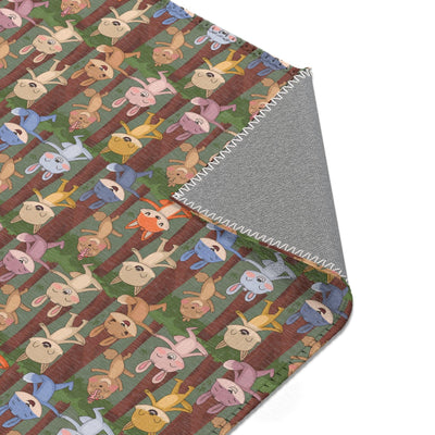 Rabbit Nursery Area Rugs - Kids Bedroom Carpet - CEZBE