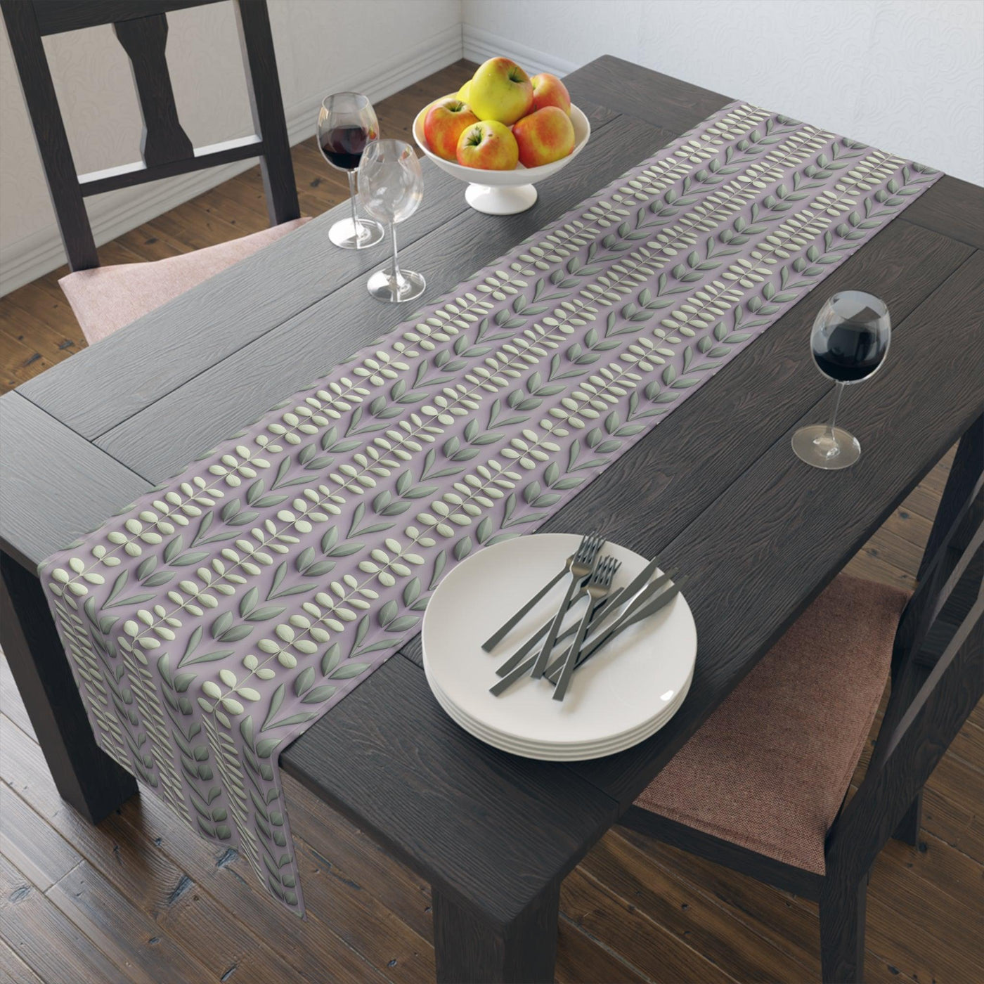 Botanical Plant Floral Leaves Table Runner - CEZBE