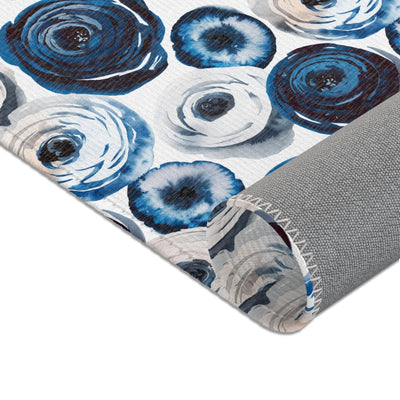 Blue Flower Area Rug - CEZBE