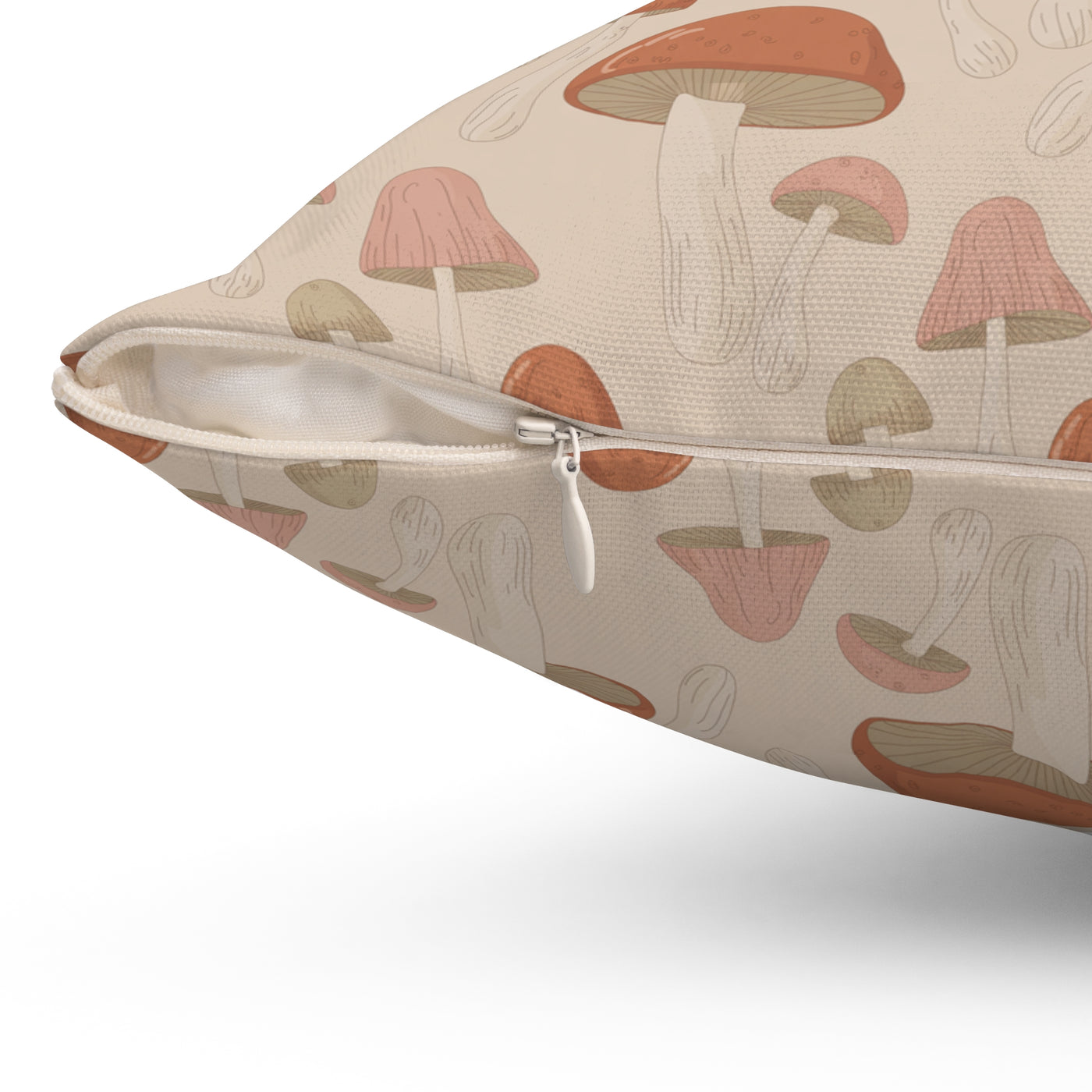 Mushroom Pattern Square Pillow Cover