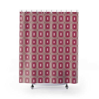 Magenta Modern Bathroom Decor Shower Curtains - CEZBE