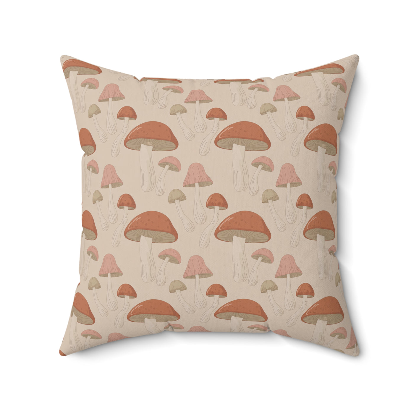 Mushroom Pattern Square Pillow Cover