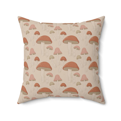 Mushroom Pattern Square Pillow Cover