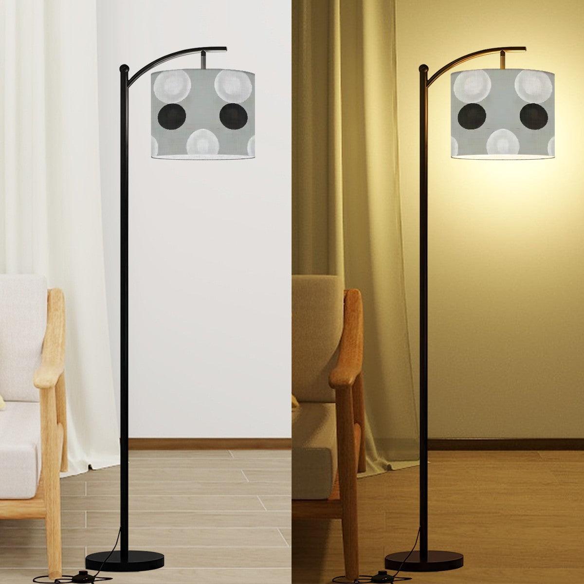 Black White Arc Floor Lamp (Made in USA) - CEZBE