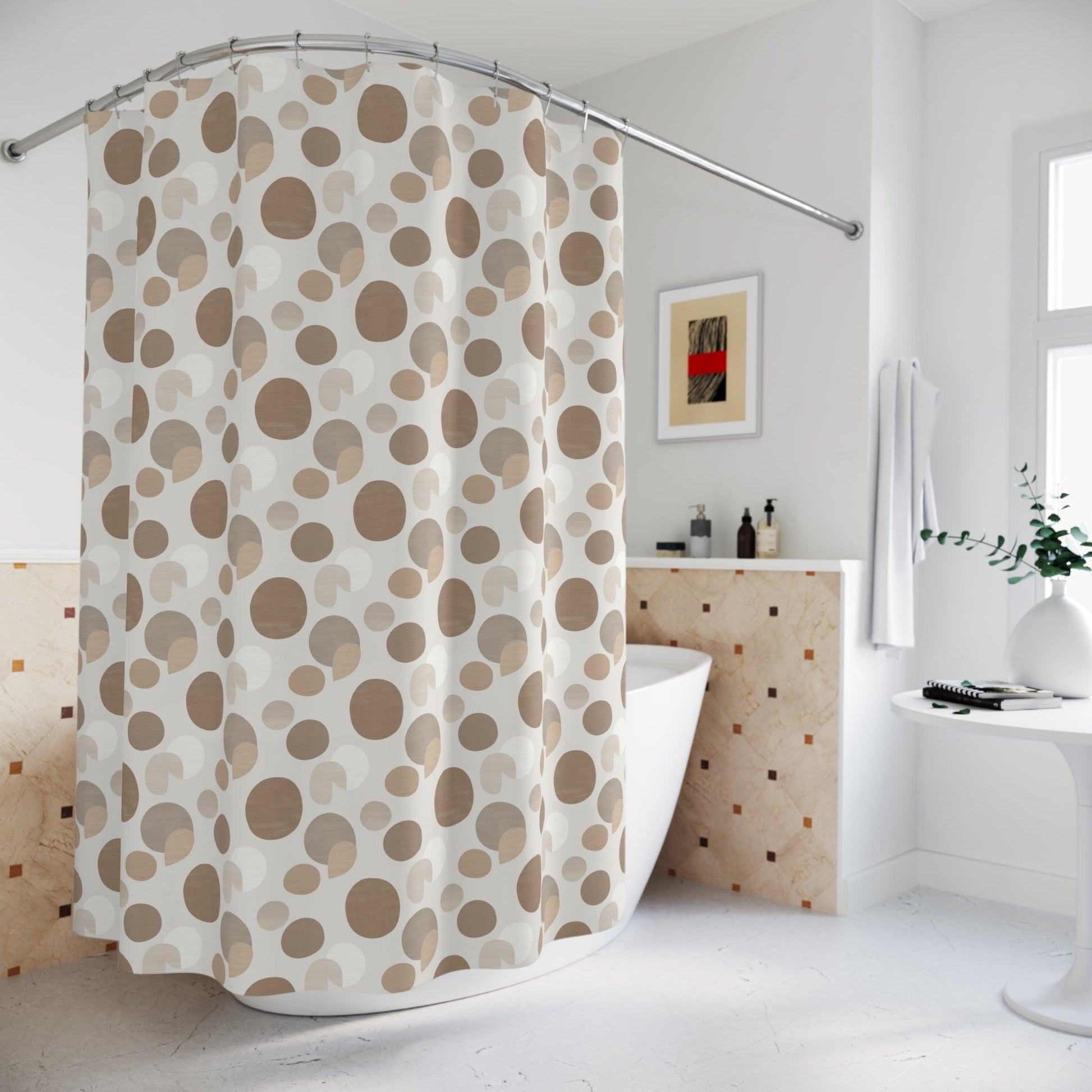 Neutral Beige Shower Curtains - CEZBE