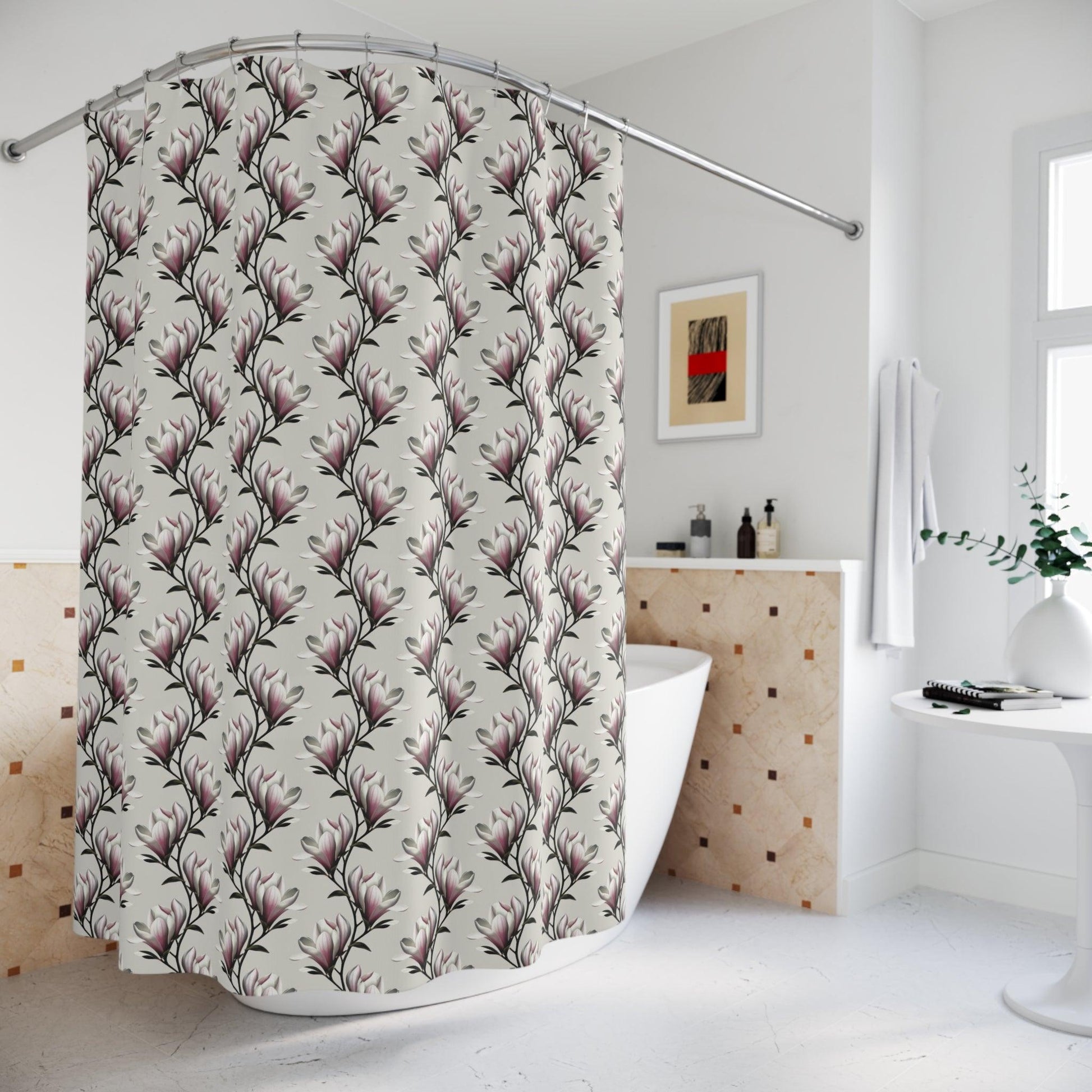 Magnolia Flower Shower Curtains - CEZBE