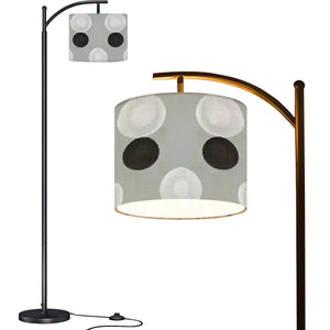 Black White Arc Floor Lamp (Made in USA) - CEZBE