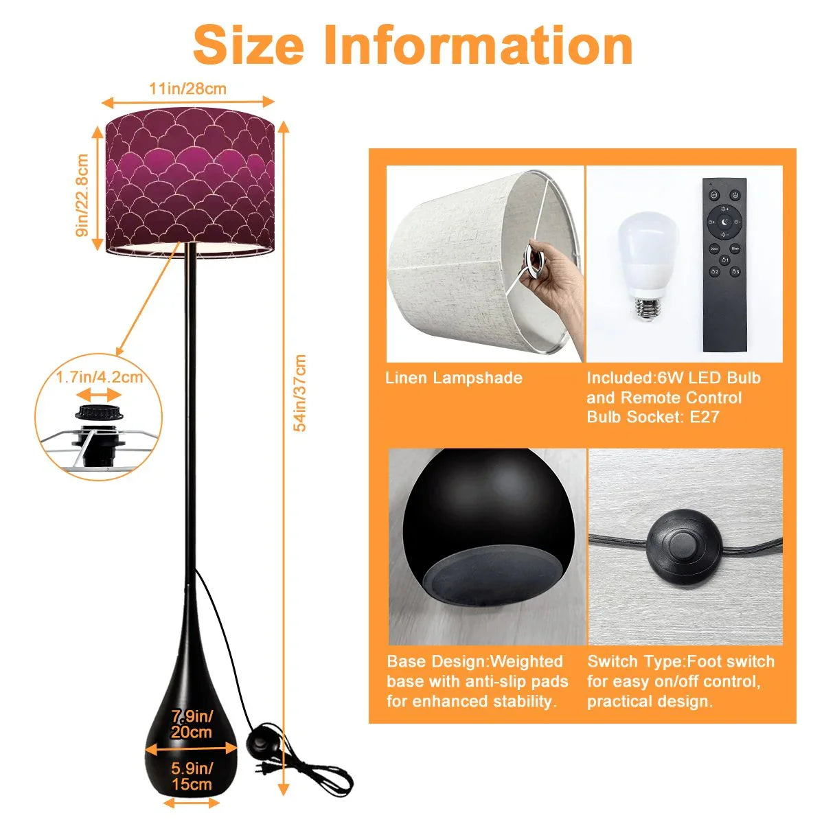Teardrop Shaped Floor Lamp