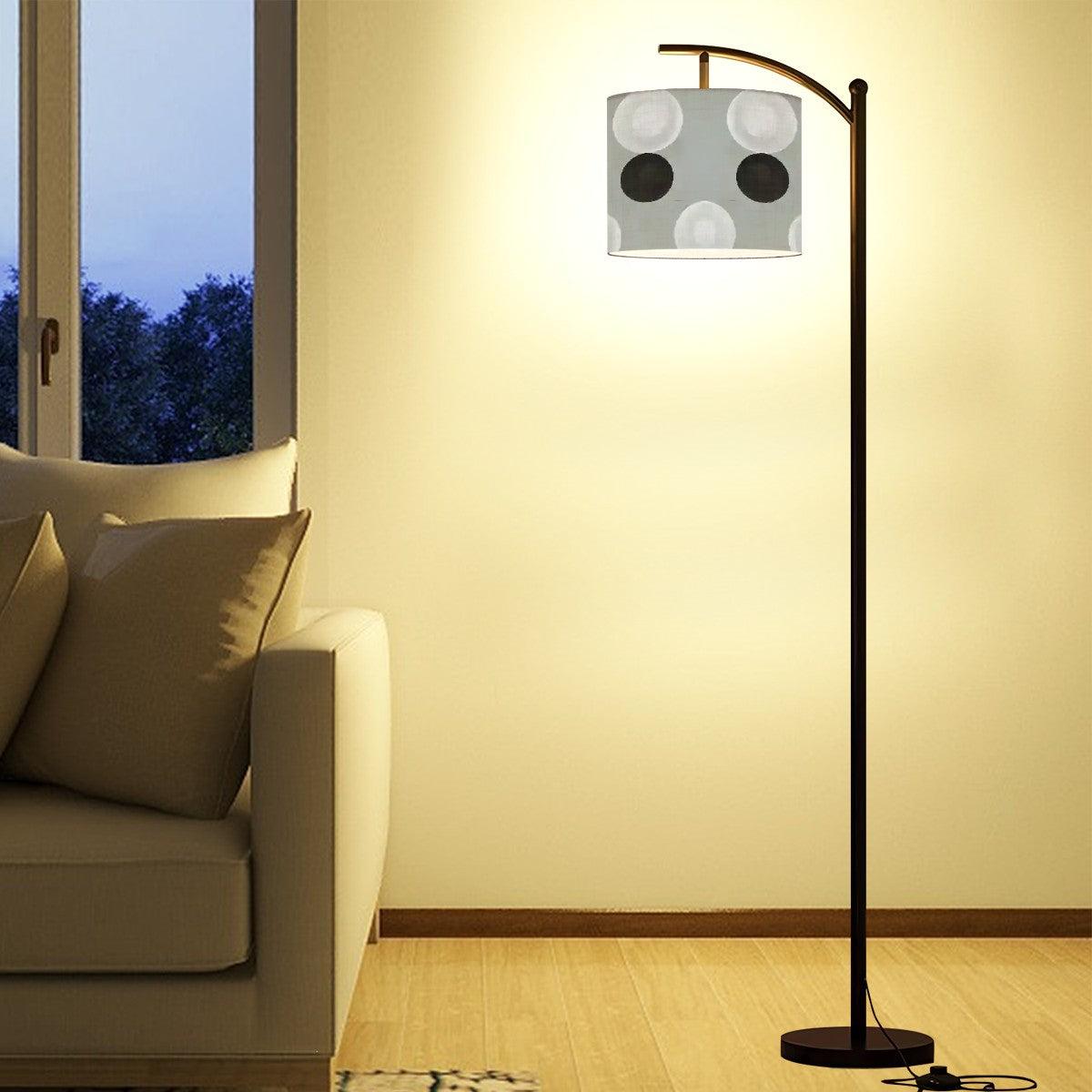 Black White Arc Floor Lamp (Made in USA) - CEZBE